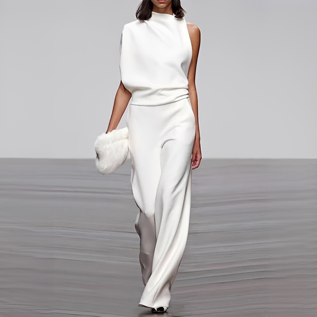 LuxePassion - Elegant Jumpsuit för Kvinnor med Rund Halsringning