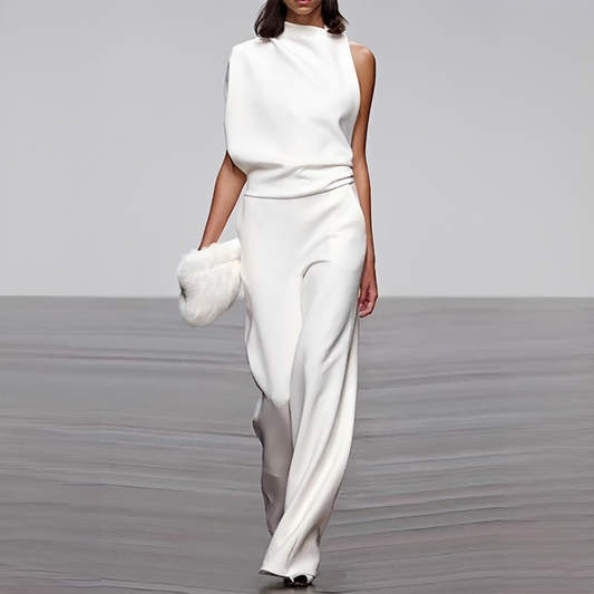 LuxePassion - Elegant Jumpsuit för Kvinnor med Rund Halsringning