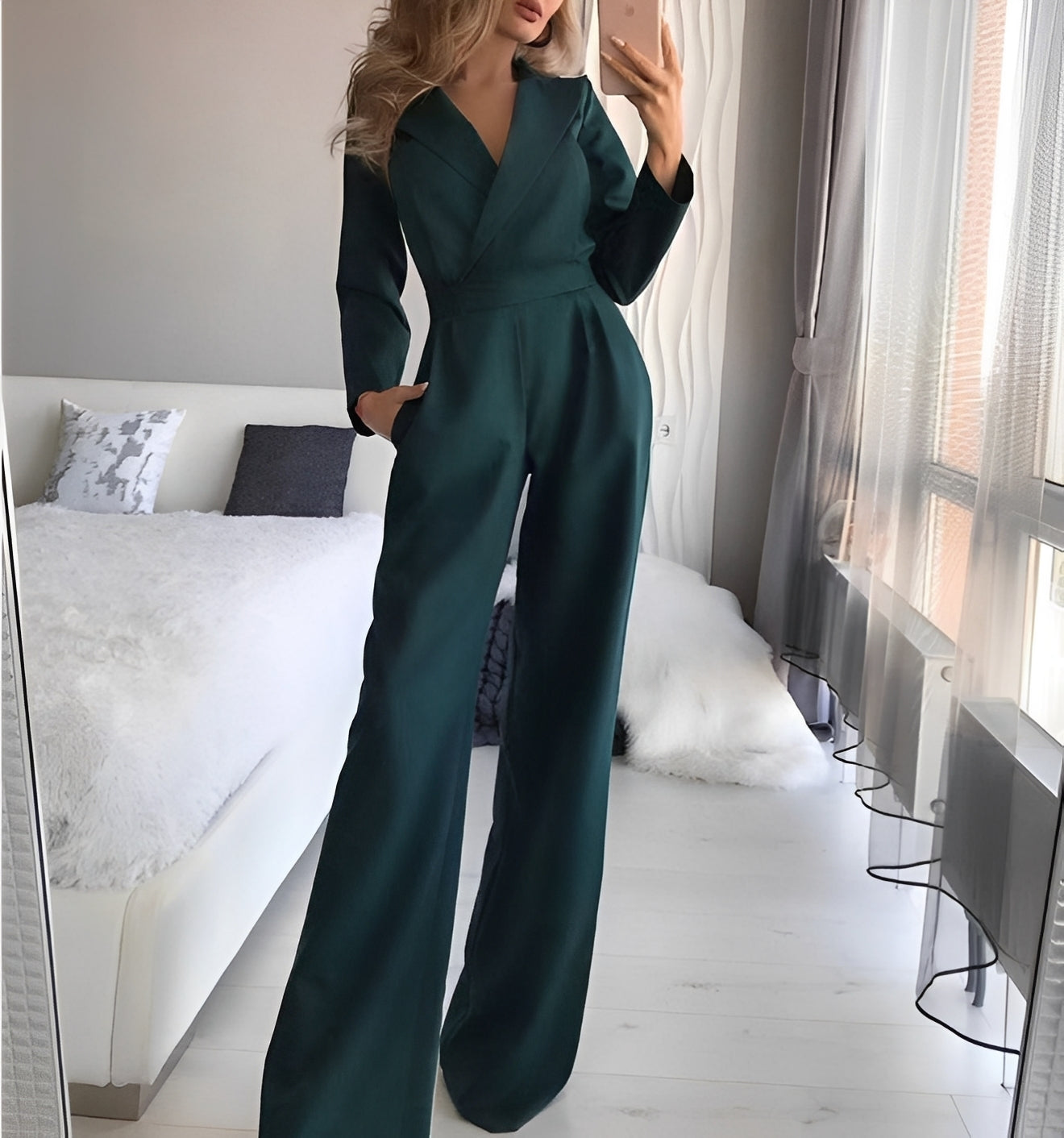 Sofia - Elegant Langärmad Jumpsuit
