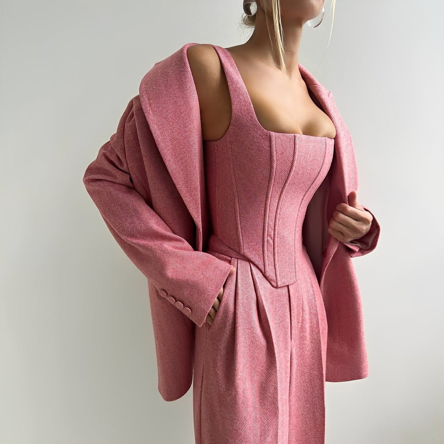 Celestine - Tre-dels Blazer-set för en Strålande Stil