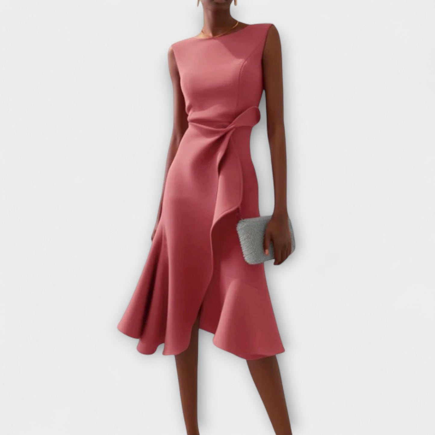 Elena | Elegant Asymmetrisk Midiklänning för Kvinnor
