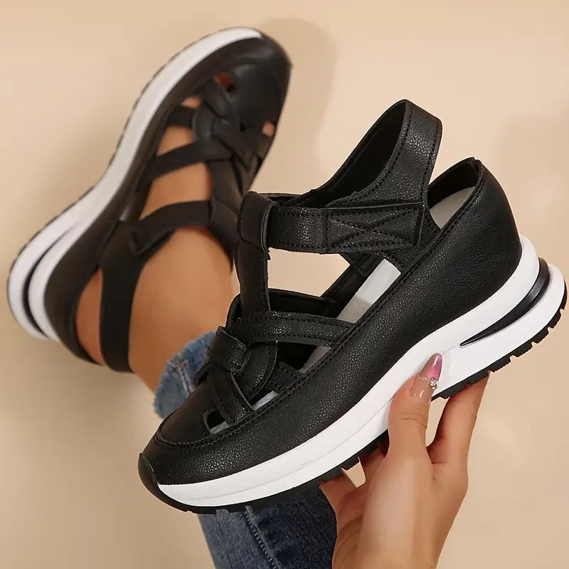 Ortopediska Sandaler för Dam med Täckt Tå i Iris