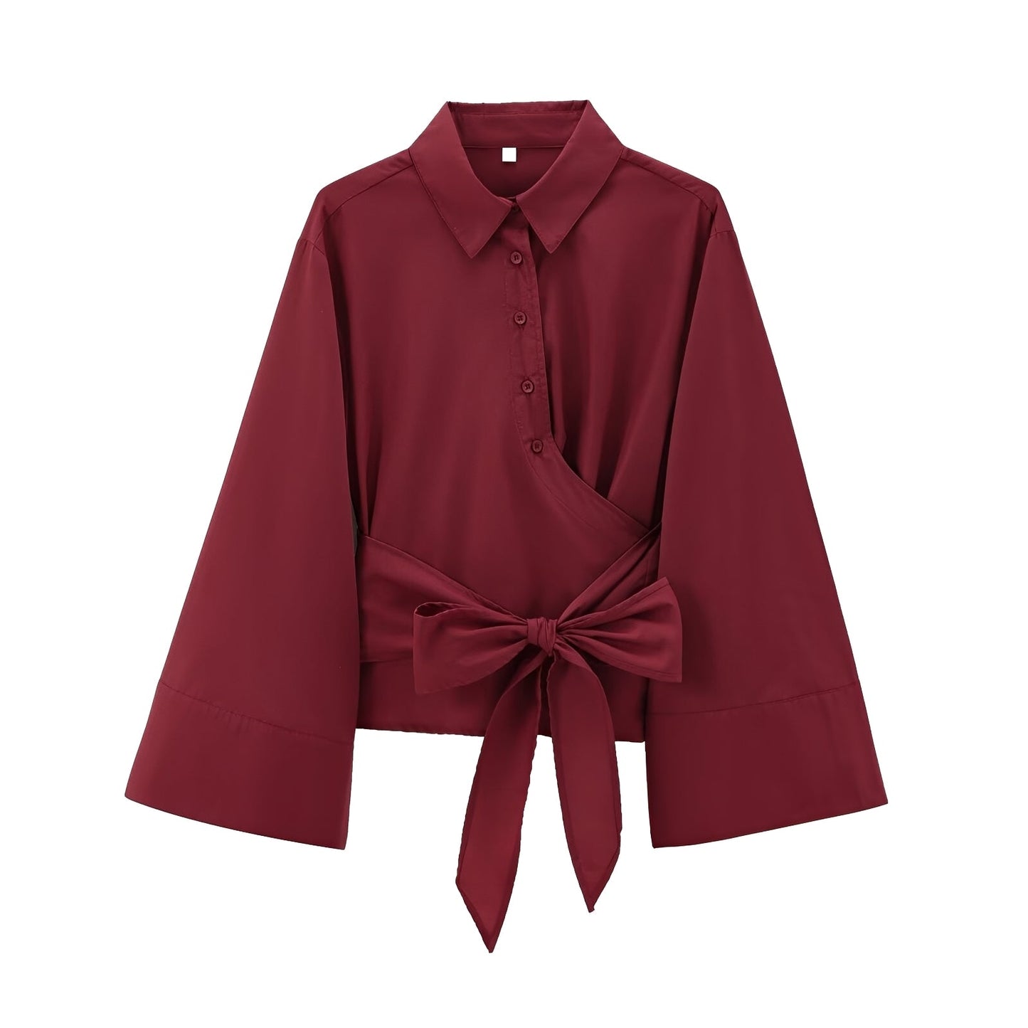 Mira - Elegant och avslappnat blus med midjebälte för kvinnor
