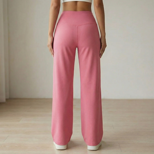 Elegant og Løs Yoga-Bukser med Crossover-Linning