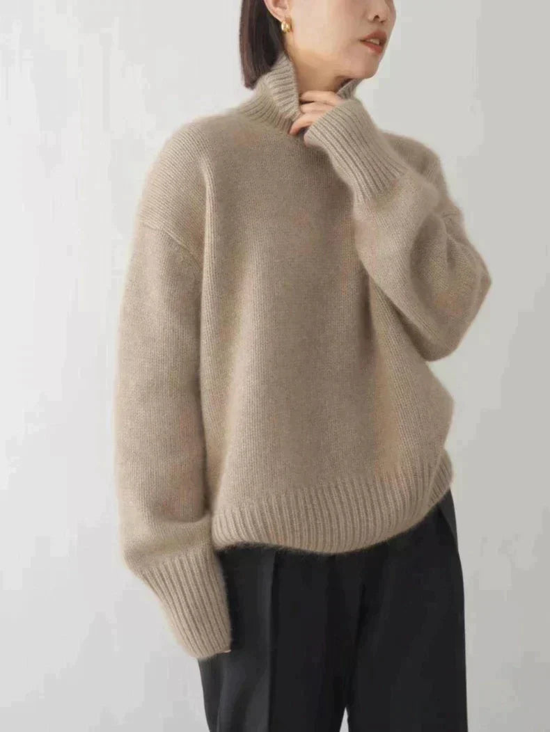 Elegant Strikpullover med Rullekrave til Koldere Dage