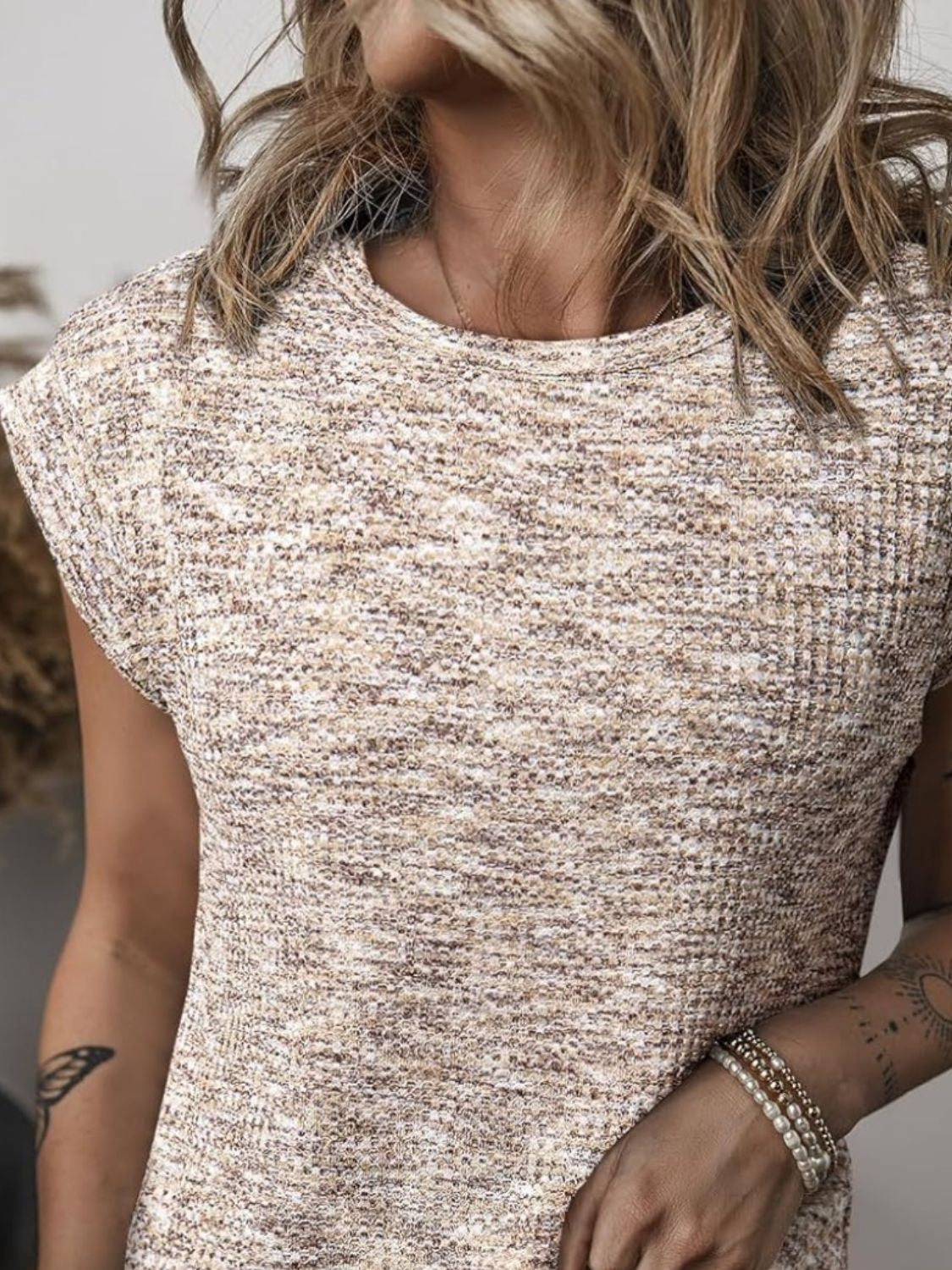 Elegant T-shirt med Rundhals og Korte Ærmer til Kvinder