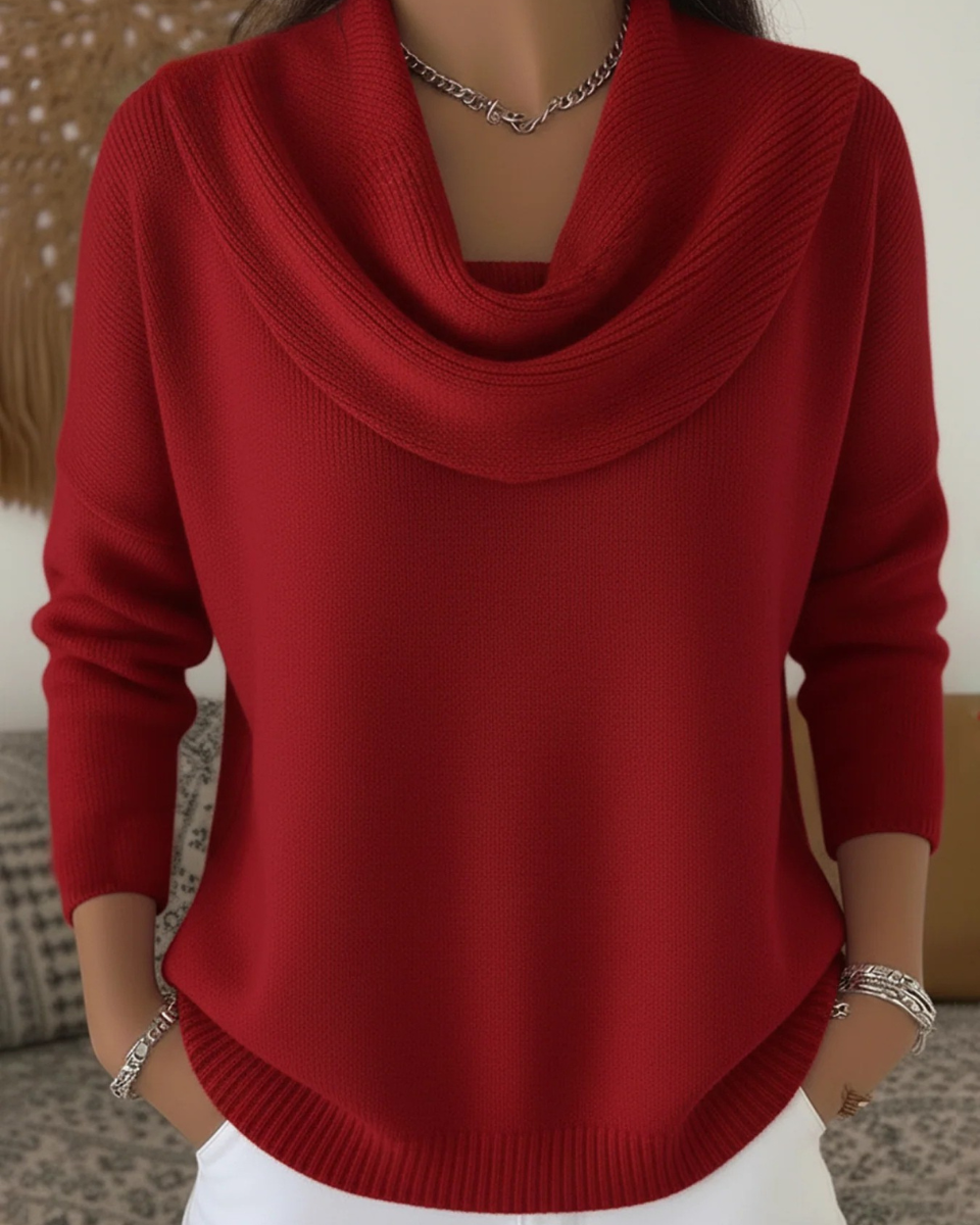 Skøn Pullover med Unik Krave