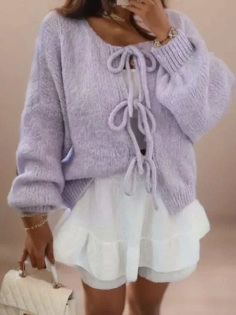 Elegant og blød strikket cardigan til afslappet hverdagslook