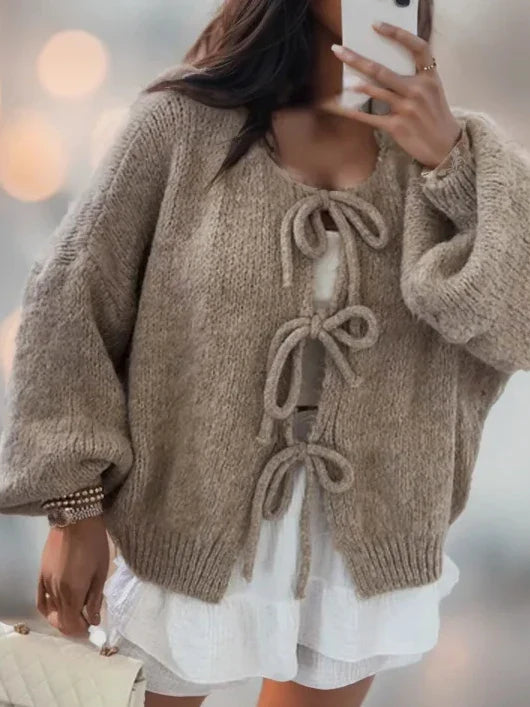 Elegant og blød strikket cardigan til afslappet hverdagslook
