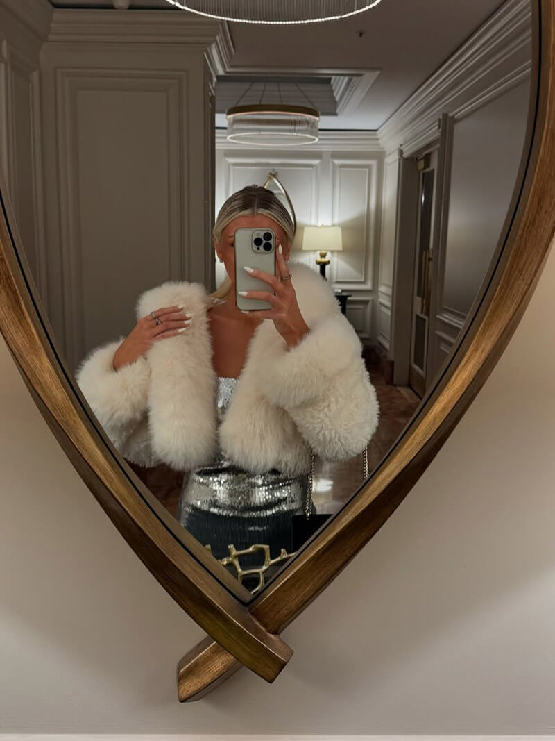 Oversized vinterjacka med huva för kvinnor