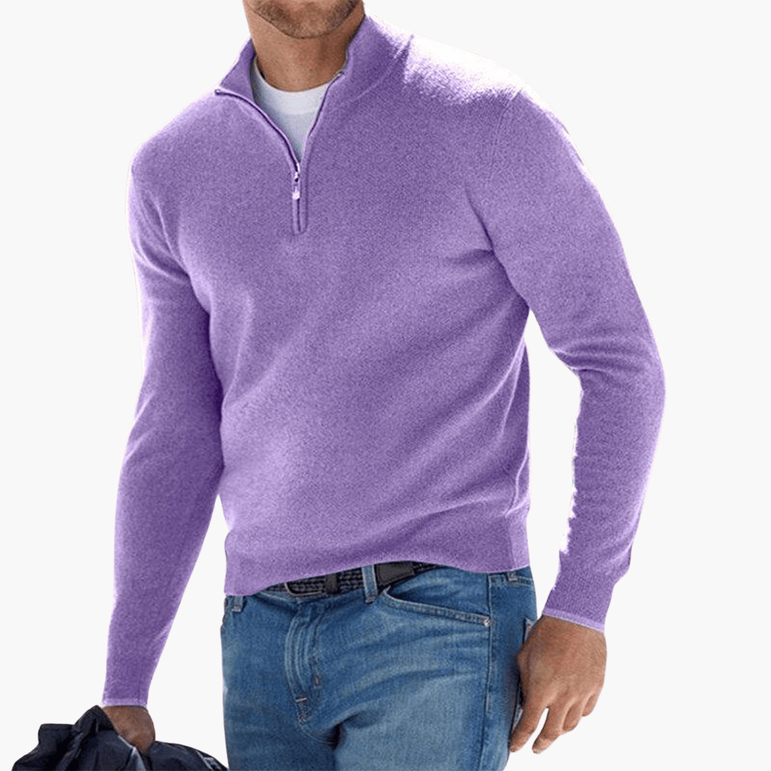 Hoodie för Herr med Dragkedja och Flexibel Passform
