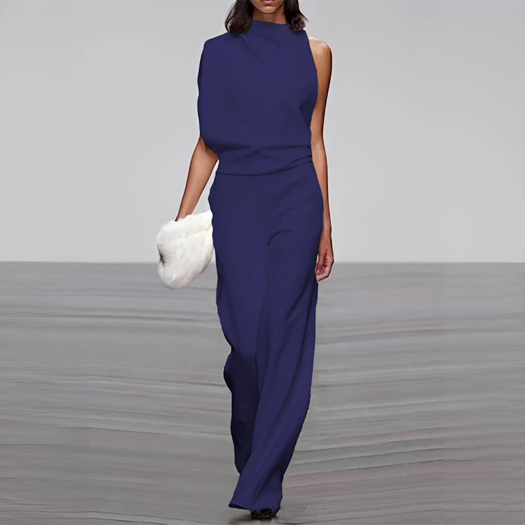 LuxePassion - Elegant Jumpsuit för Kvinnor med Rund Halsringning