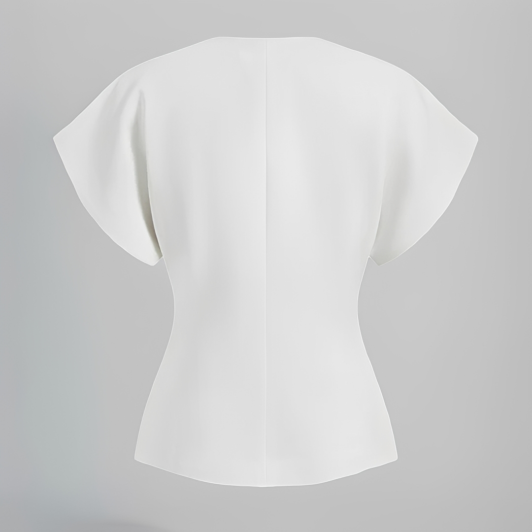 Vanya - Elegant V-ringad Blus för Varje Tillfälle