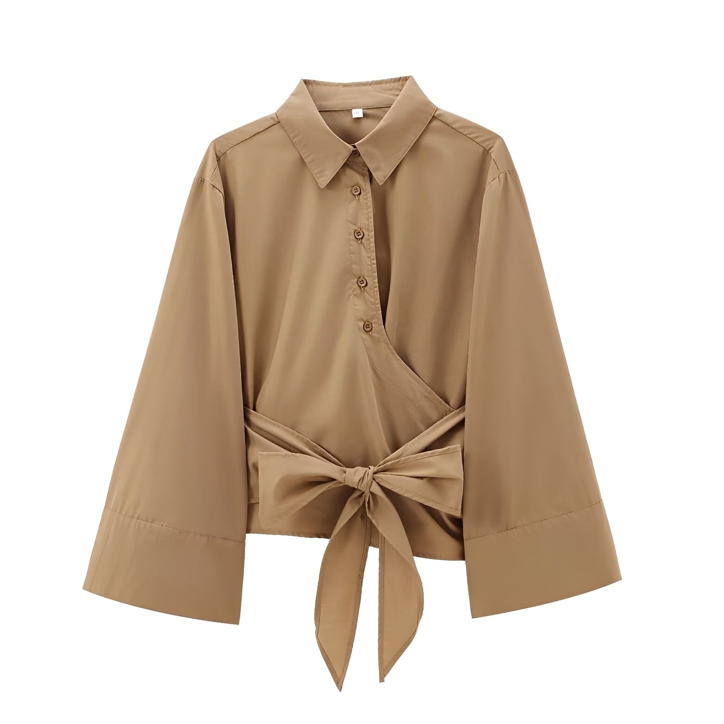 Mira - Elegant och avslappnat blus med midjebälte för kvinnor