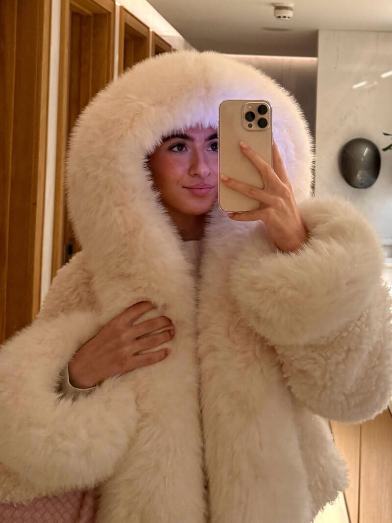 Oversized vinterjacka med huva för kvinnor