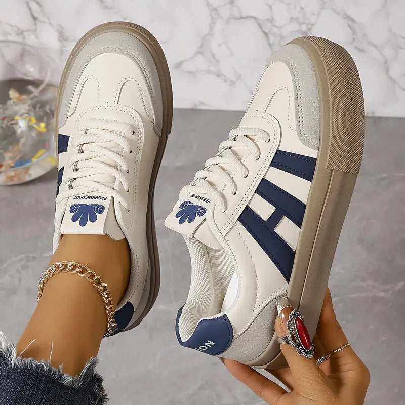 Retro Sneakers för kvinnor med snörning och komfortabel design