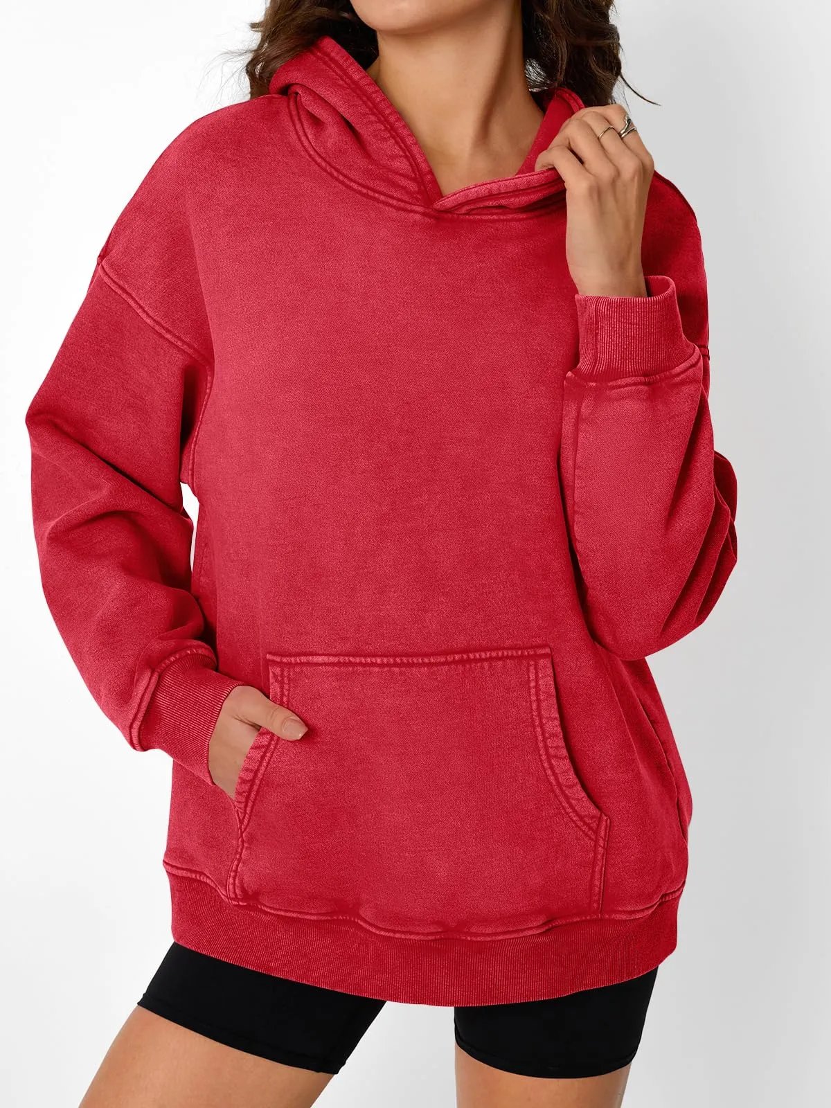 Oversize Sweatshirt med Slidt Look