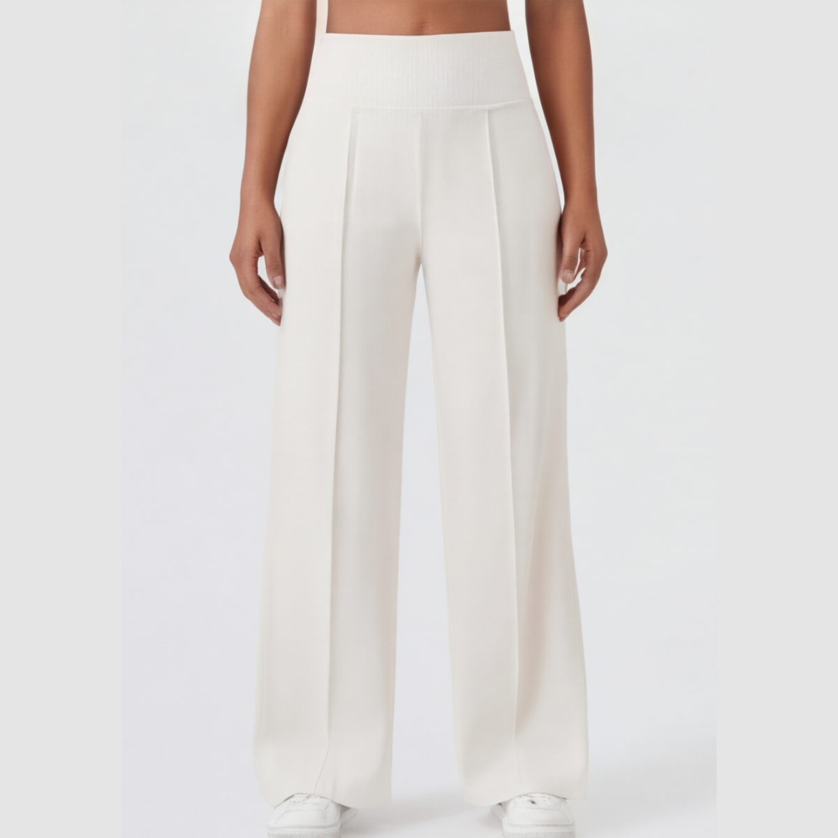Elegant og Løs Yoga-Bukser med Crossover-Linning