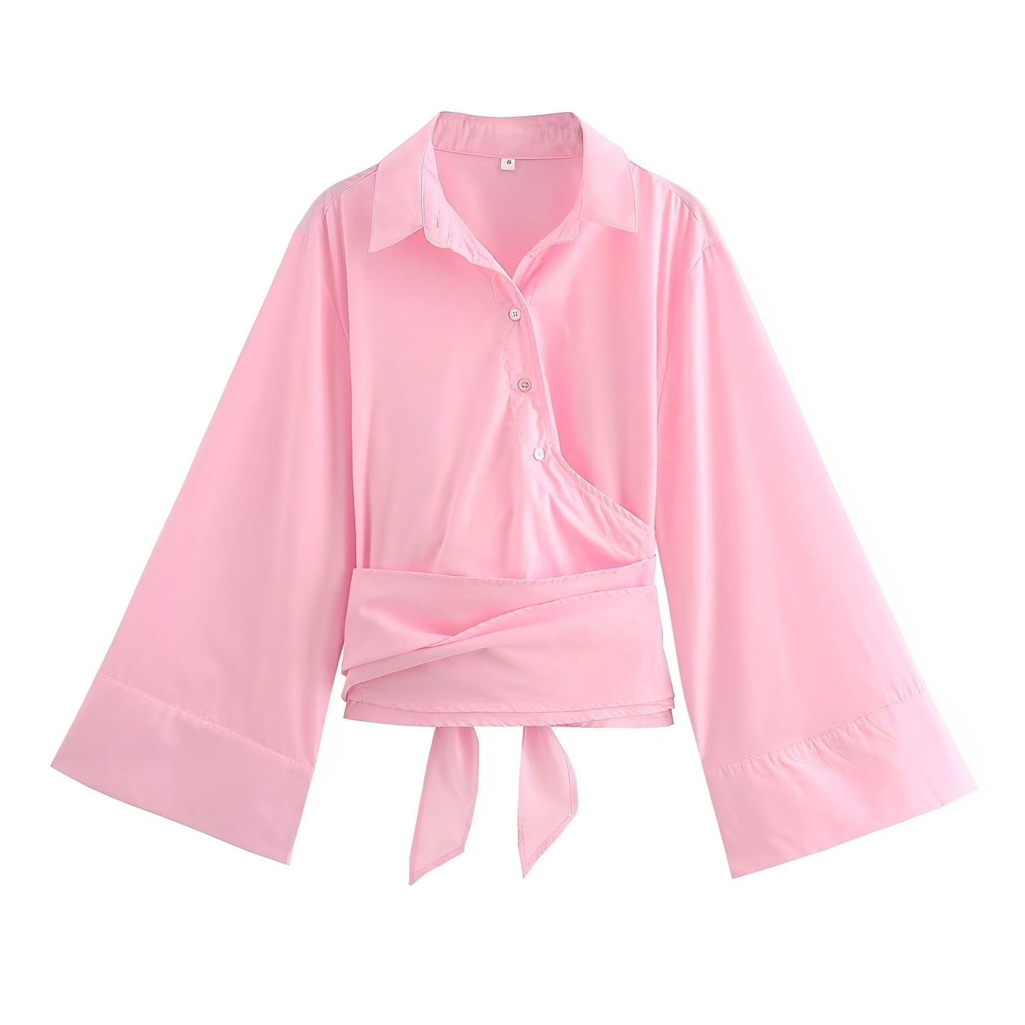 Mira - Elegant och avslappnat blus med midjebälte för kvinnor
