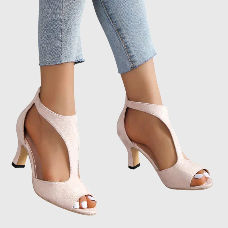 Lumière | Damen Elegant Cut-Out Sandaler med Klack