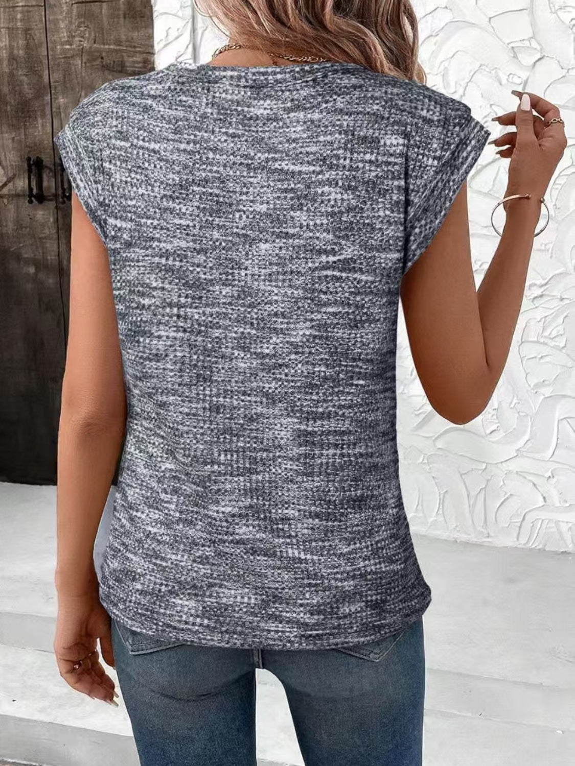 Elegant T-shirt med Rundhals og Korte Ærmer til Kvinder