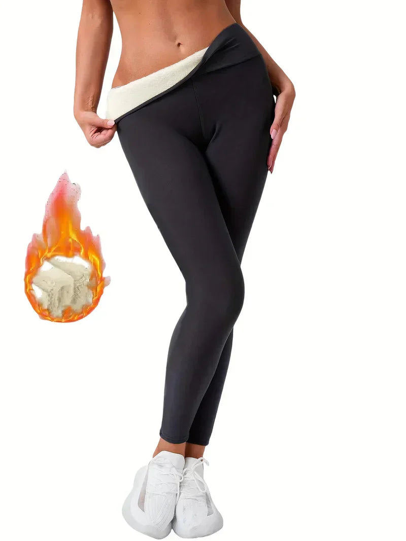 VelvetKram - Højtaljede Leggings med Fleeceforing