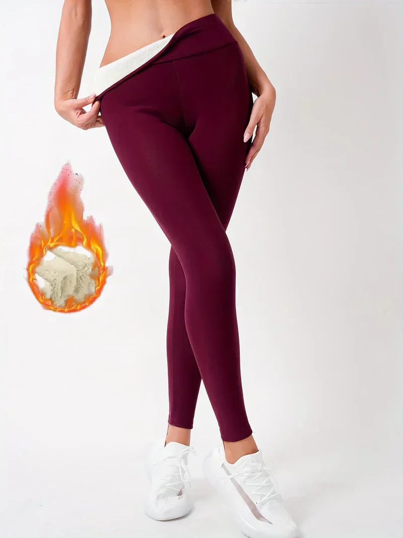 VelvetKram - Højtaljede Leggings med Fleeceforing