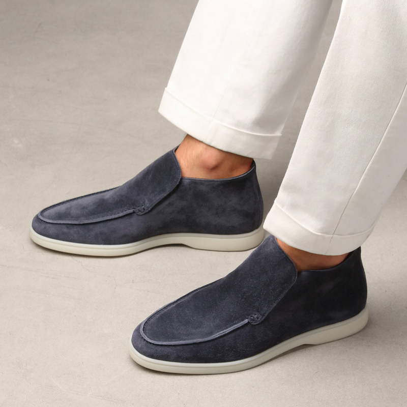 Stilfuld herre loafer i luksuriøst kalvesuede