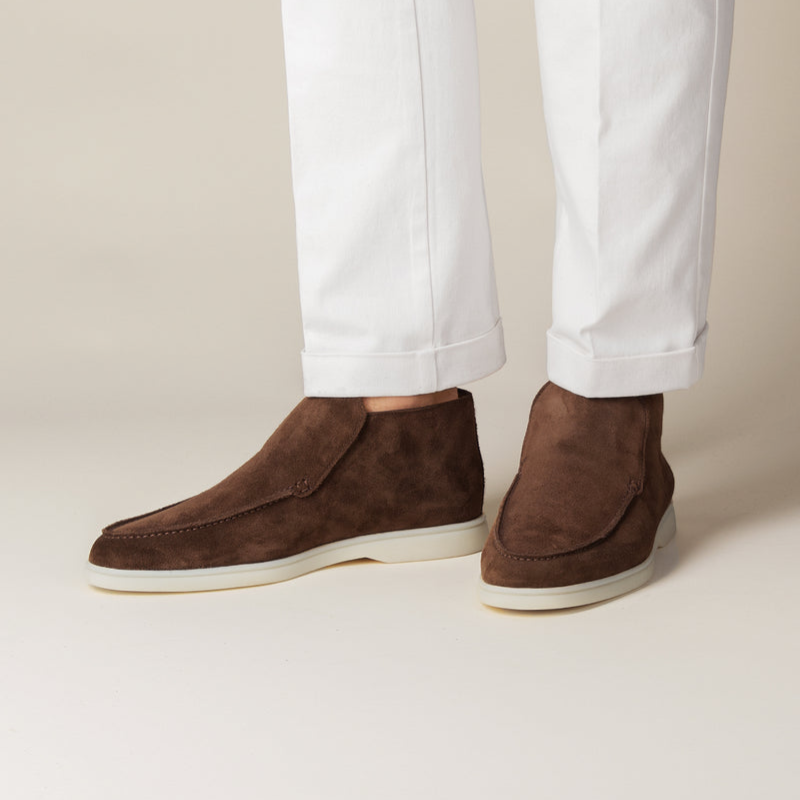 Stilfuld herre loafer i luksuriøst kalvesuede