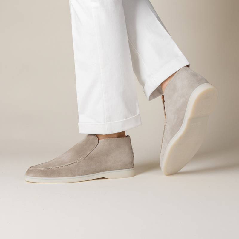 Stilfuld herre loafer i luksuriøst kalvesuede