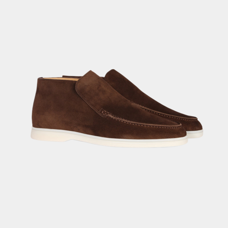 Stilfuld herre loafer i luksuriøst kalvesuede
