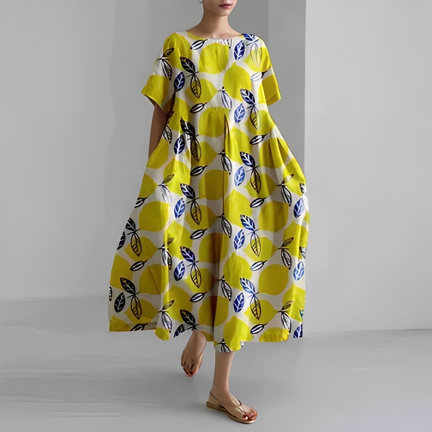 Soleil - Blomstret Kjole med Boheme Vibe