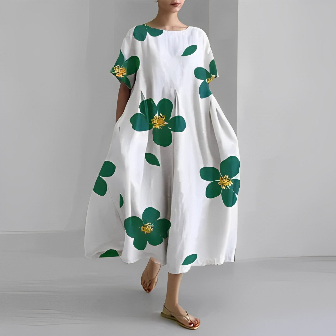 Soleil - Blomstret Kjole med Boheme Vibe
