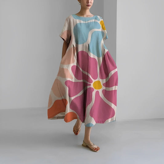 Soleil - Blomstret Kjole med Boheme Vibe