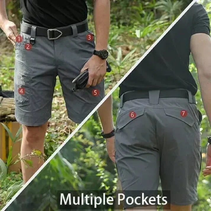 VentureFlex | Mångsidiga shorts med 7 fickor och gratis bälte