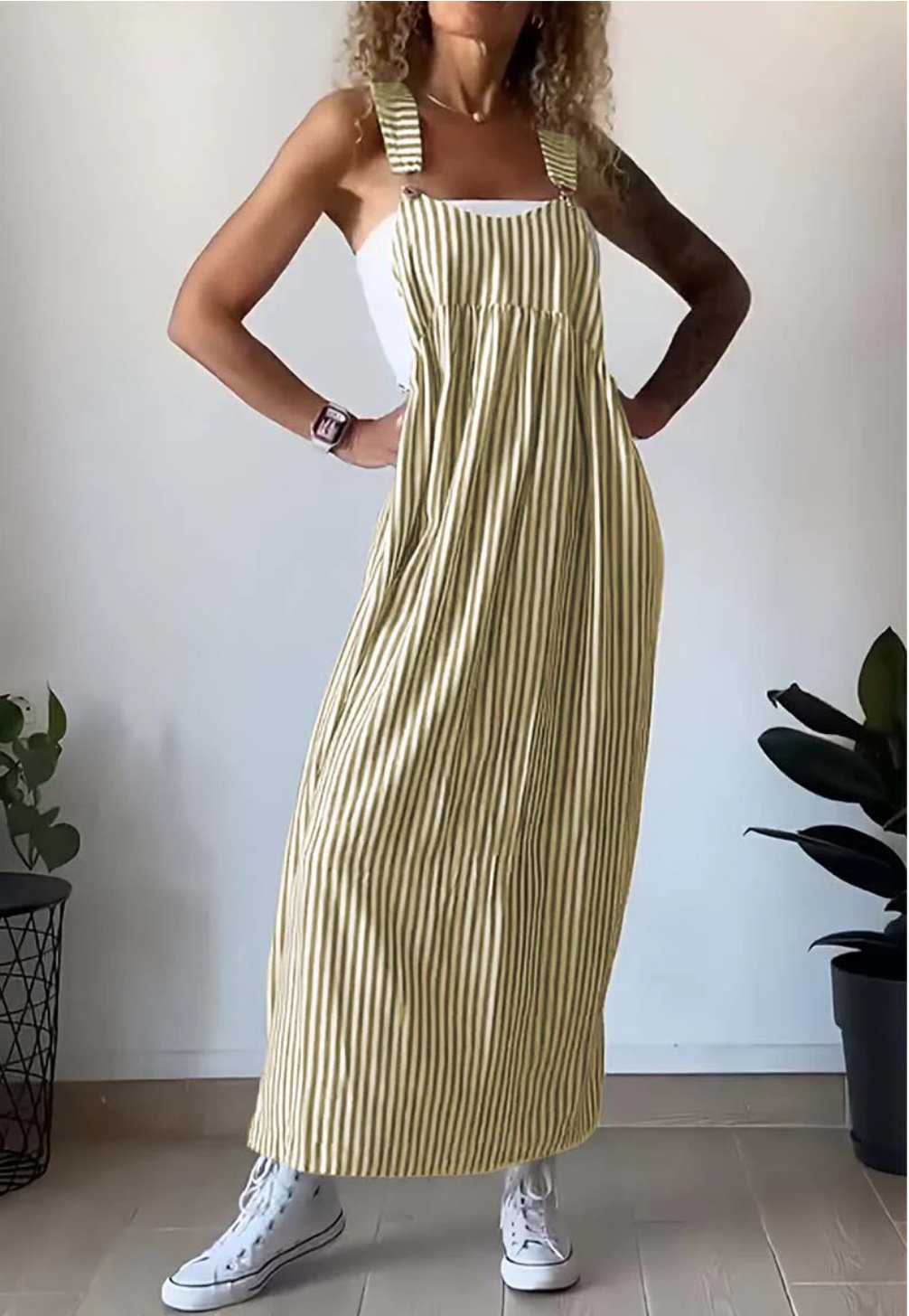 Trendig Randig Jumpsuit för Den Stilmedvetna