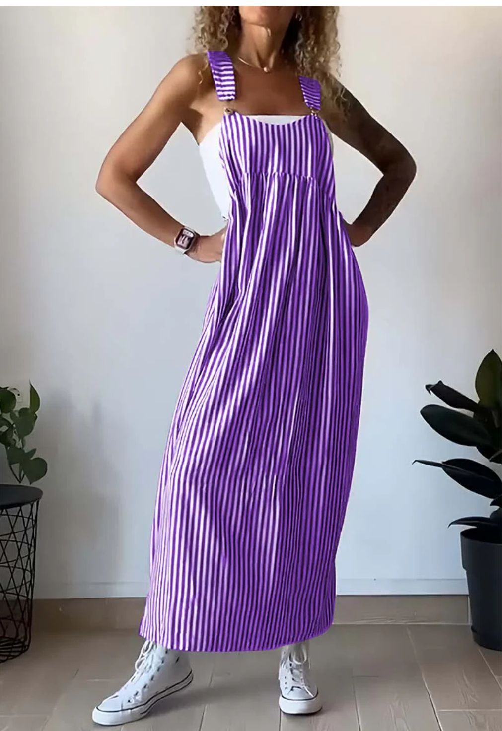 Trendig Randig Jumpsuit för Den Stilmedvetna