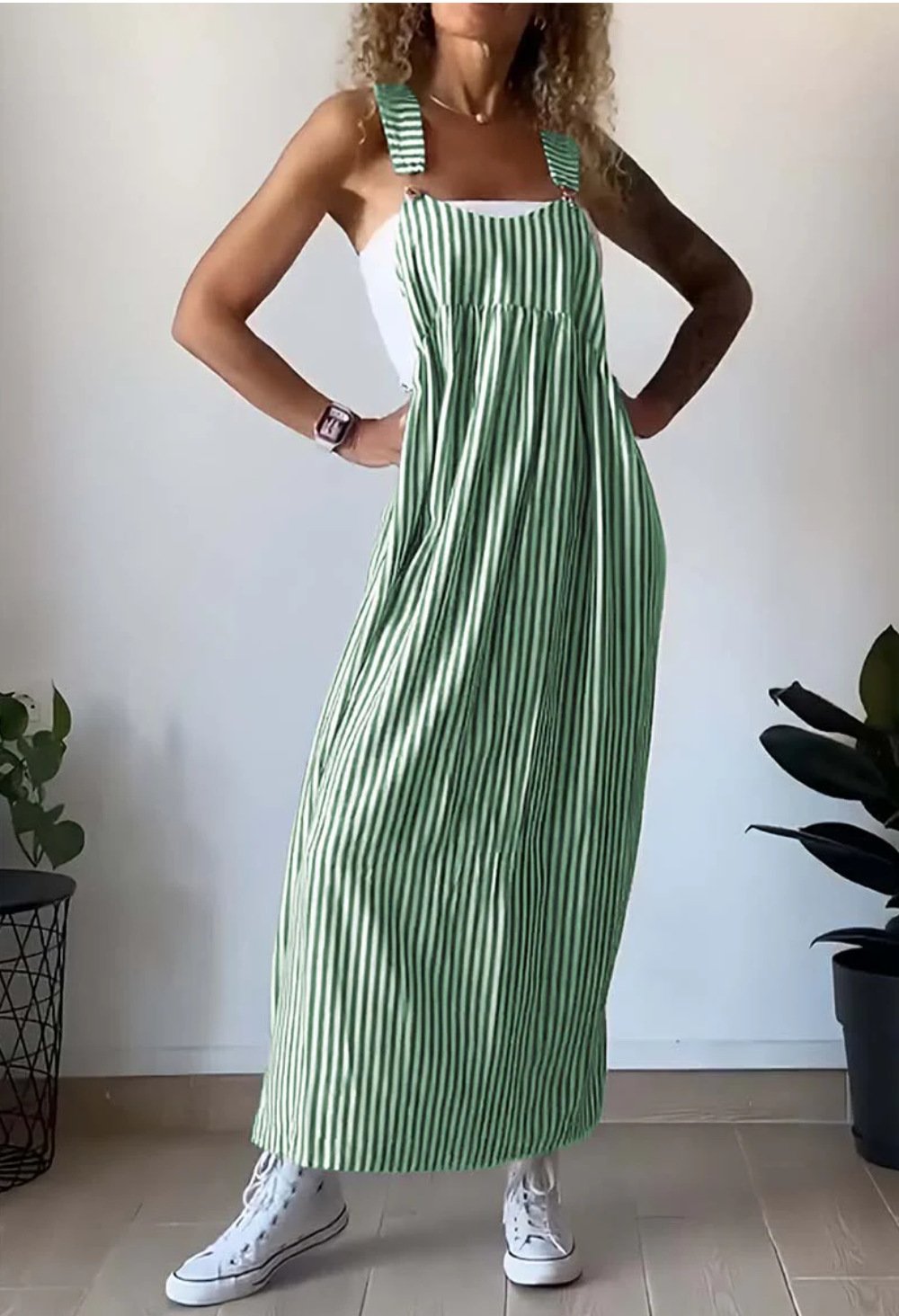 Trendig Randig Jumpsuit för Den Stilmedvetna