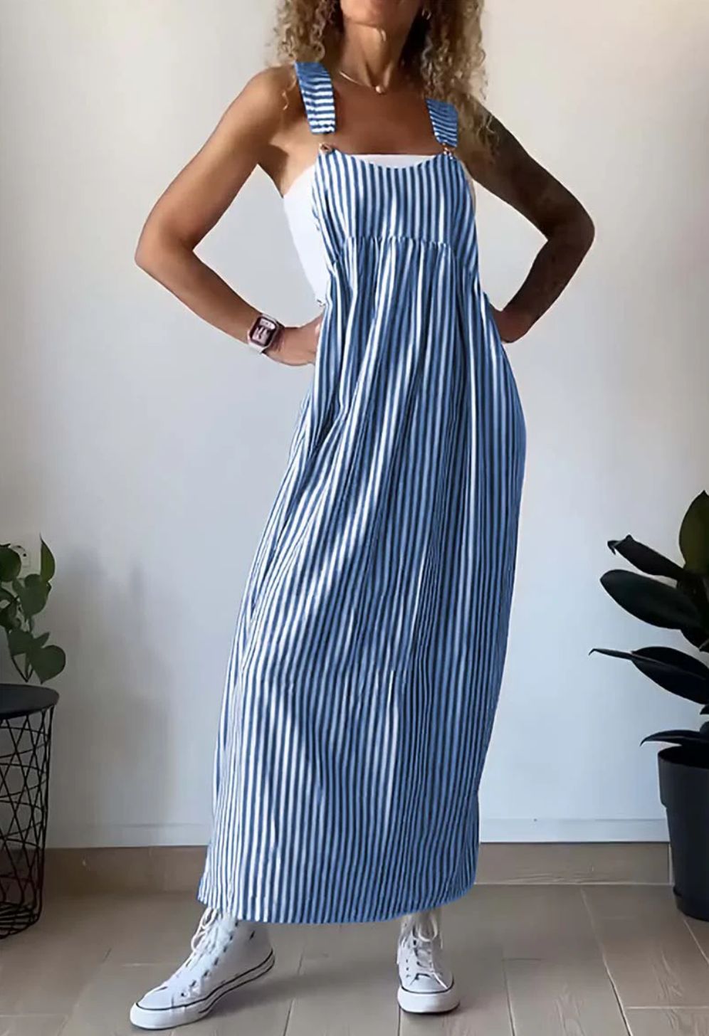 Trendig Randig Jumpsuit för Den Stilmedvetna