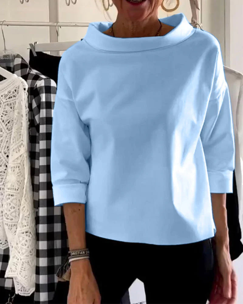 Elin | Chic och Mångsidig Topp med Bateau-Urringning