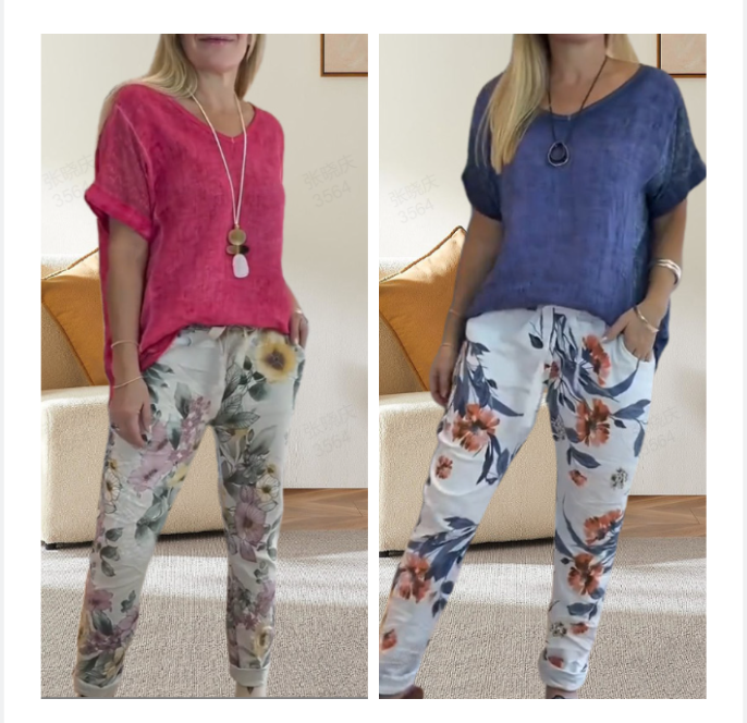 Florals & Elegance: Bluse og Bukser til Hverdag