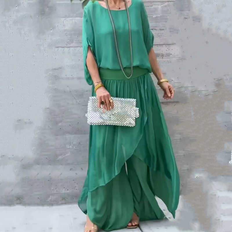 Luna - Elegant To-delt Chiffon Sæt