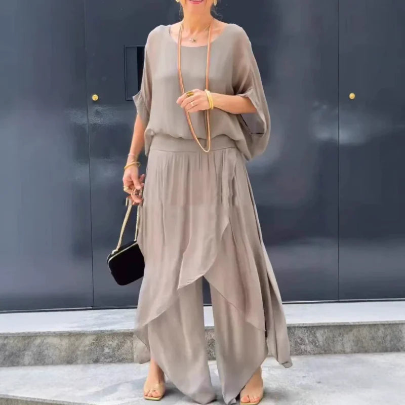 Luna - Elegant To-delt Chiffon Sæt