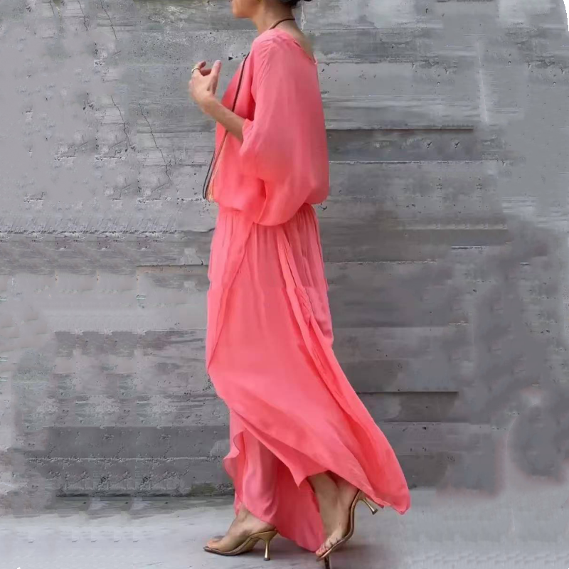 Luna - Elegant To-delt Chiffon Sæt