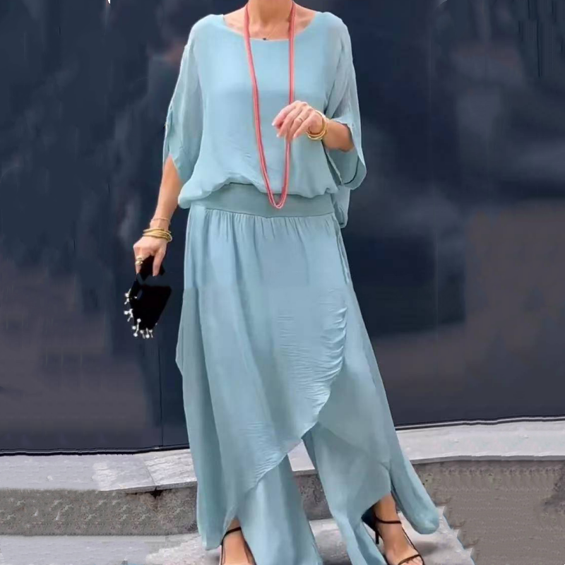 Luna - Elegant To-delt Chiffon Sæt
