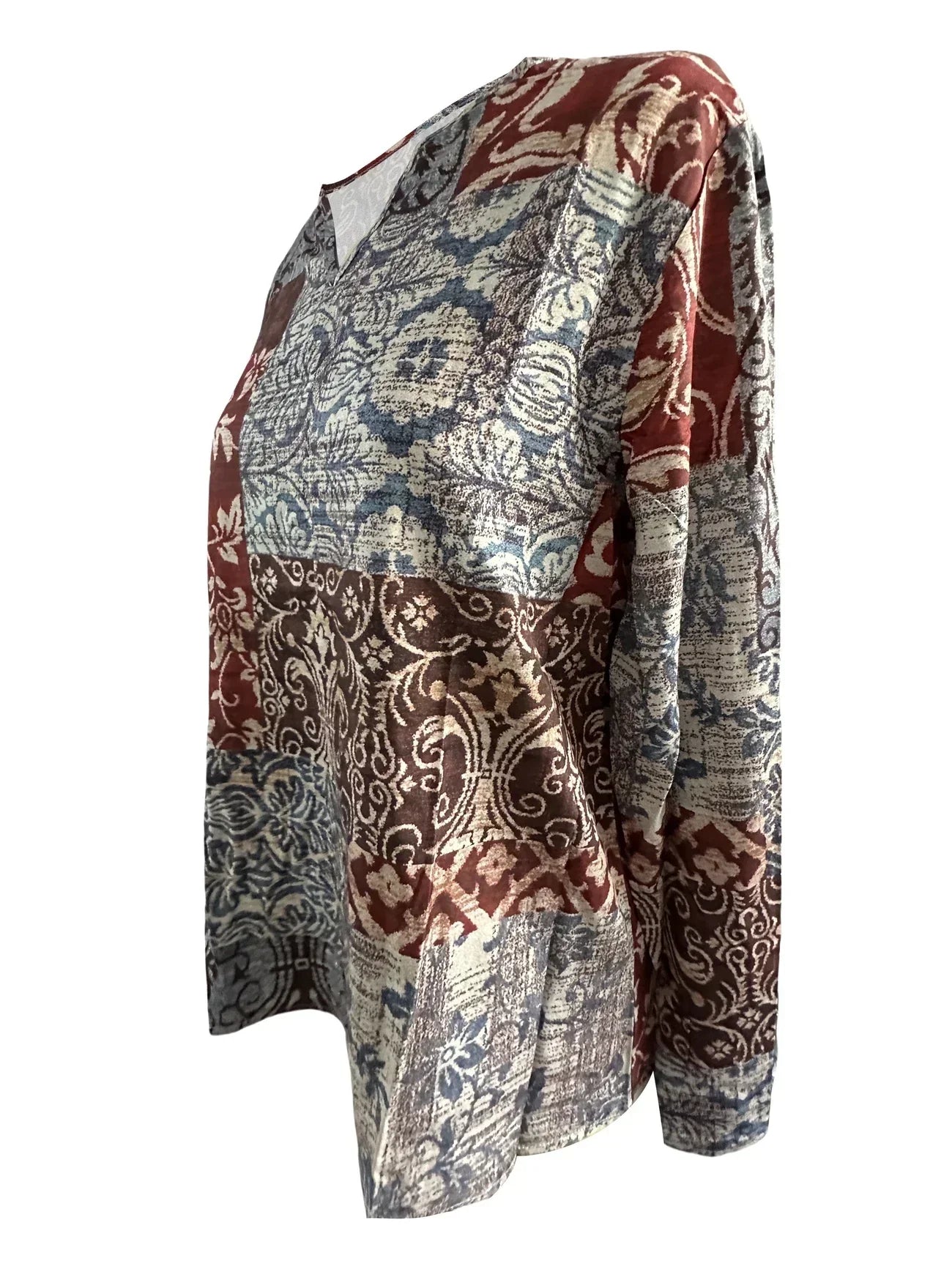 Sophie – Chic V-halsblus med blomstertryck
