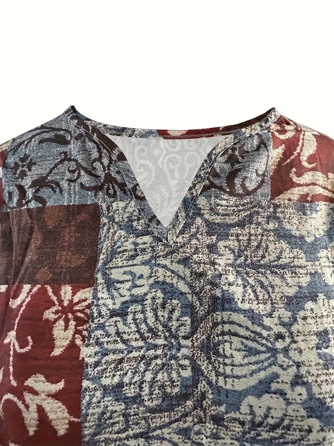 Sophie – Chic V-halsblus med blomstertryck