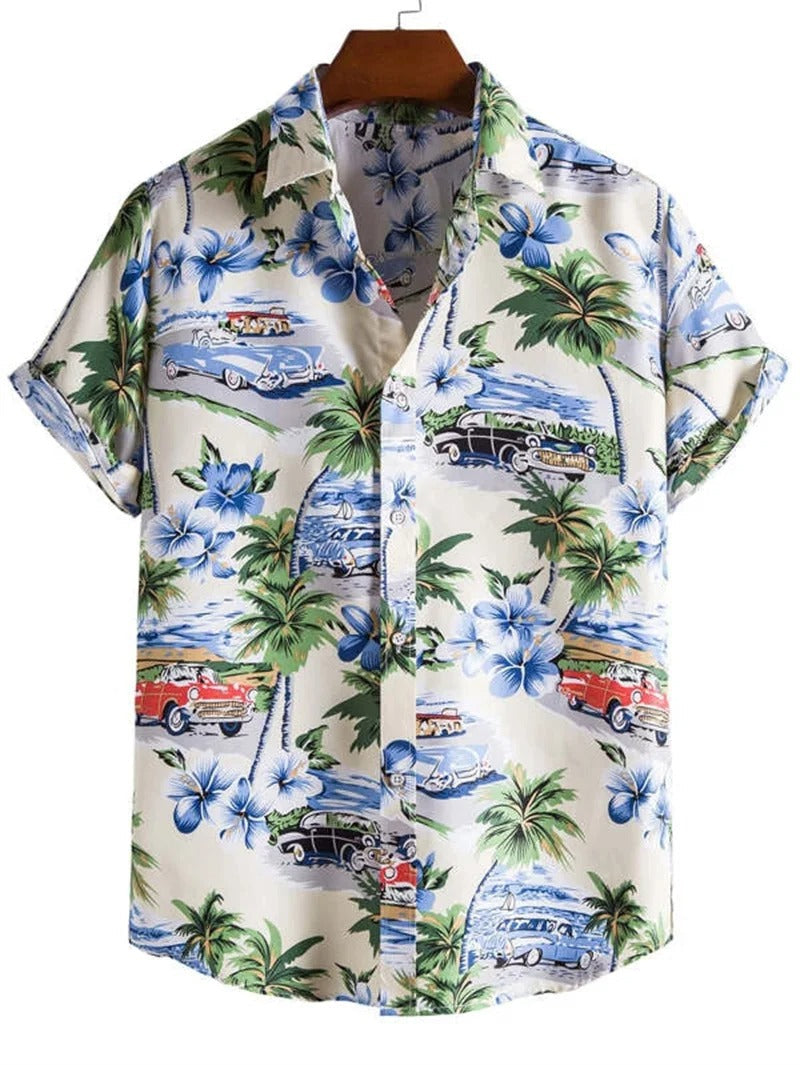 Fleuris - 3D Blomtryck Hawaiiskjorta