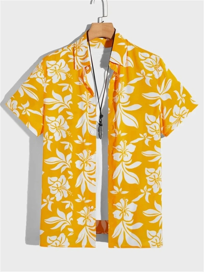 Fleuris - 3D Blomtryck Hawaiiskjorta