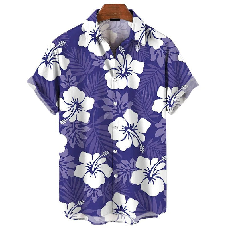 Blomsterdrøm - 3D Printet Hawaii Skjorte til Eventyr